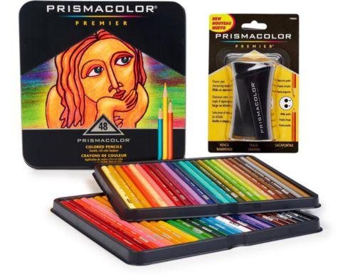 Lápis De Cor Prismacolor Premier 48 Cores e Apontador - Material